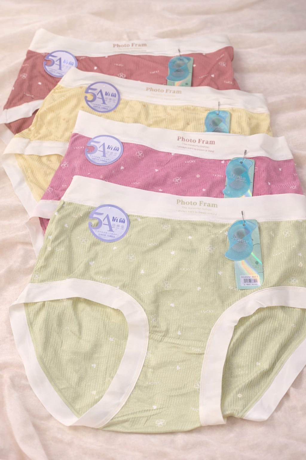 Pastel Panties with Floral Patterns