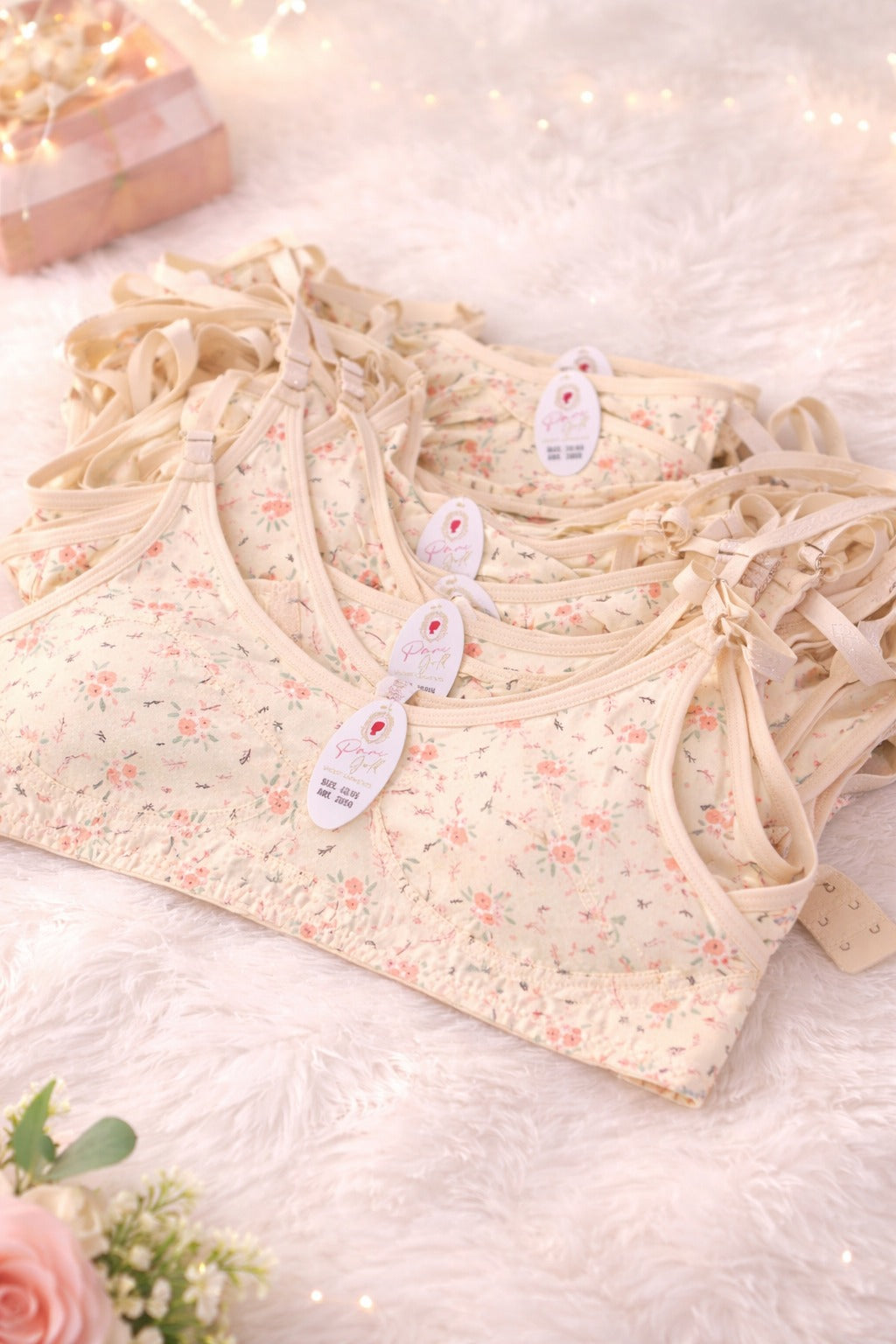 Soft Floral Printed Comfort Bra