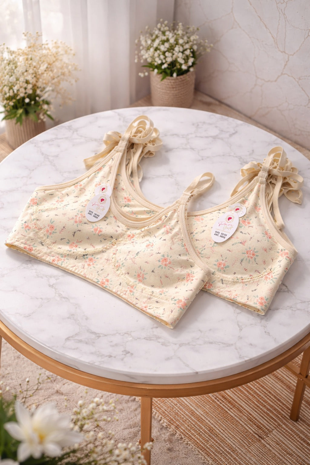 Soft Floral Printed Comfort Bra